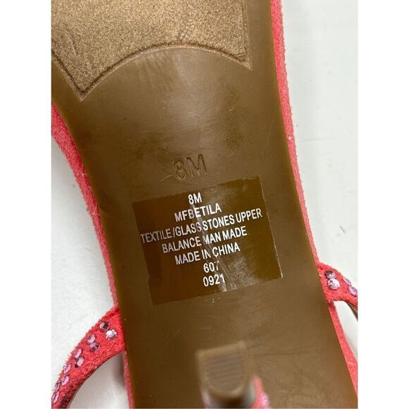 Marc Fisher Sandals Womens‎ Size 8 Betila Slingback Heels Rhinestone Accents - Picture 11 of 11